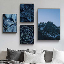 Load image into Gallery viewer, *Blue Flowers Abstract Decor
