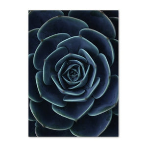 Blue Flowers Abstract Decor