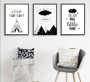 Black and White Adventurous Little One Set