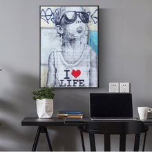 Charger l&#39;image dans la galerie, I Love Life Boy Banksy Art
