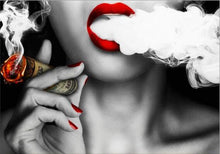 Charger l&#39;image dans la galerie, Red Lips Smoking Money Bill
